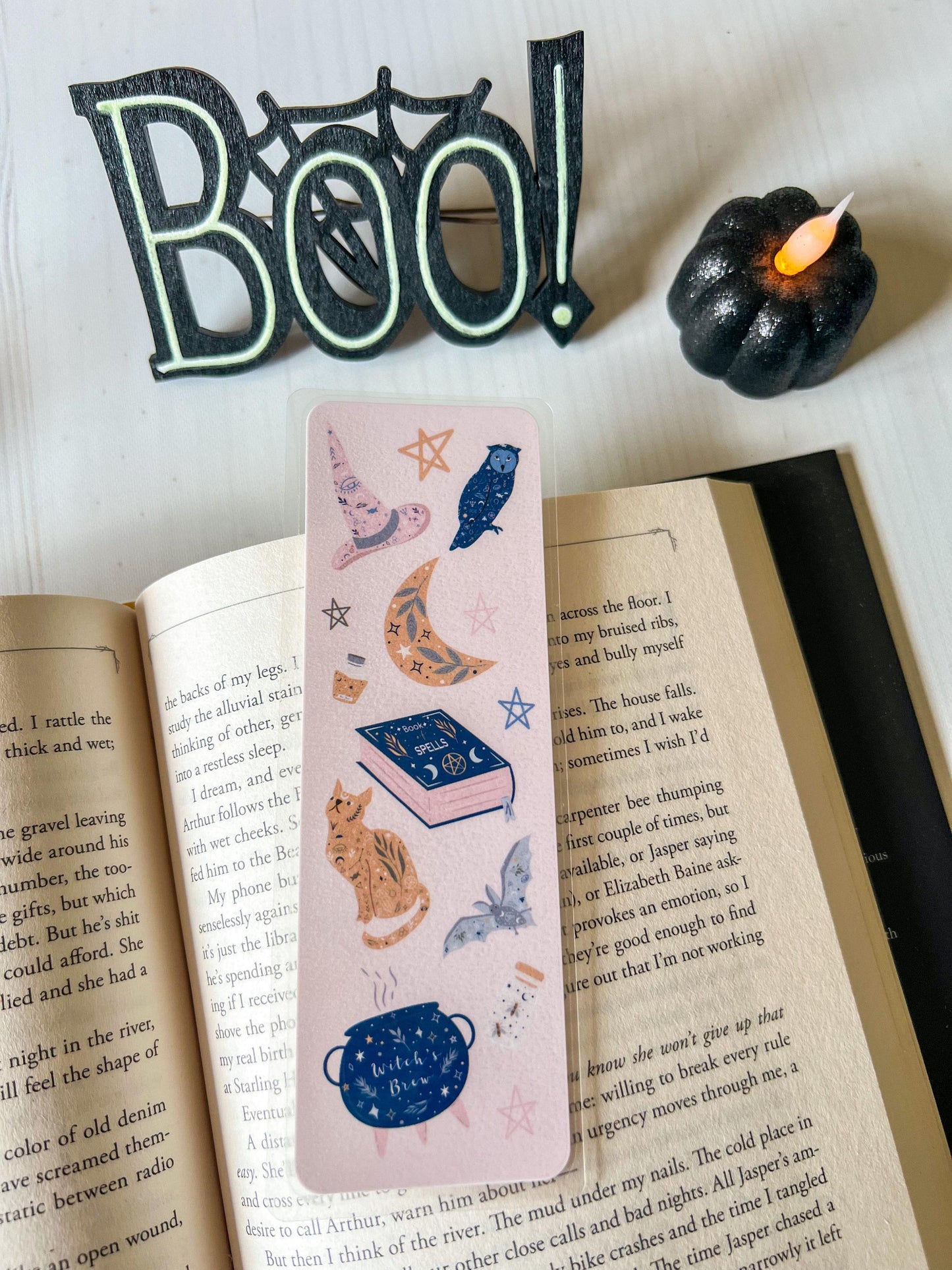 Witch Book of Spells Halloween Bookmark