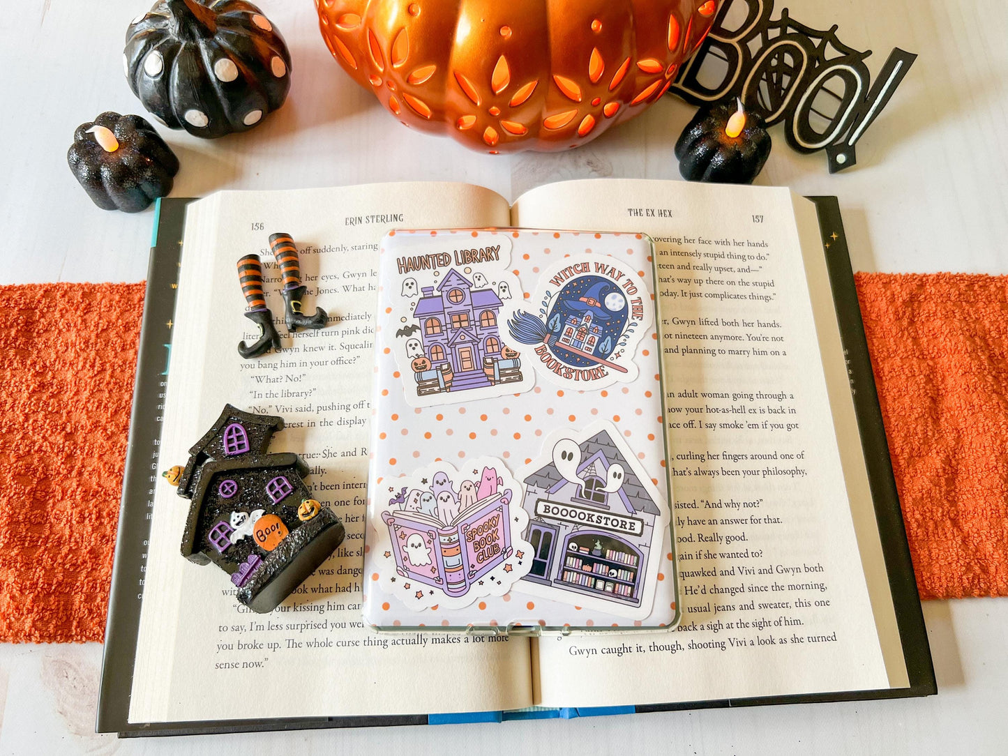 Spooky Book Club Ghosts Halloween Books Sticker