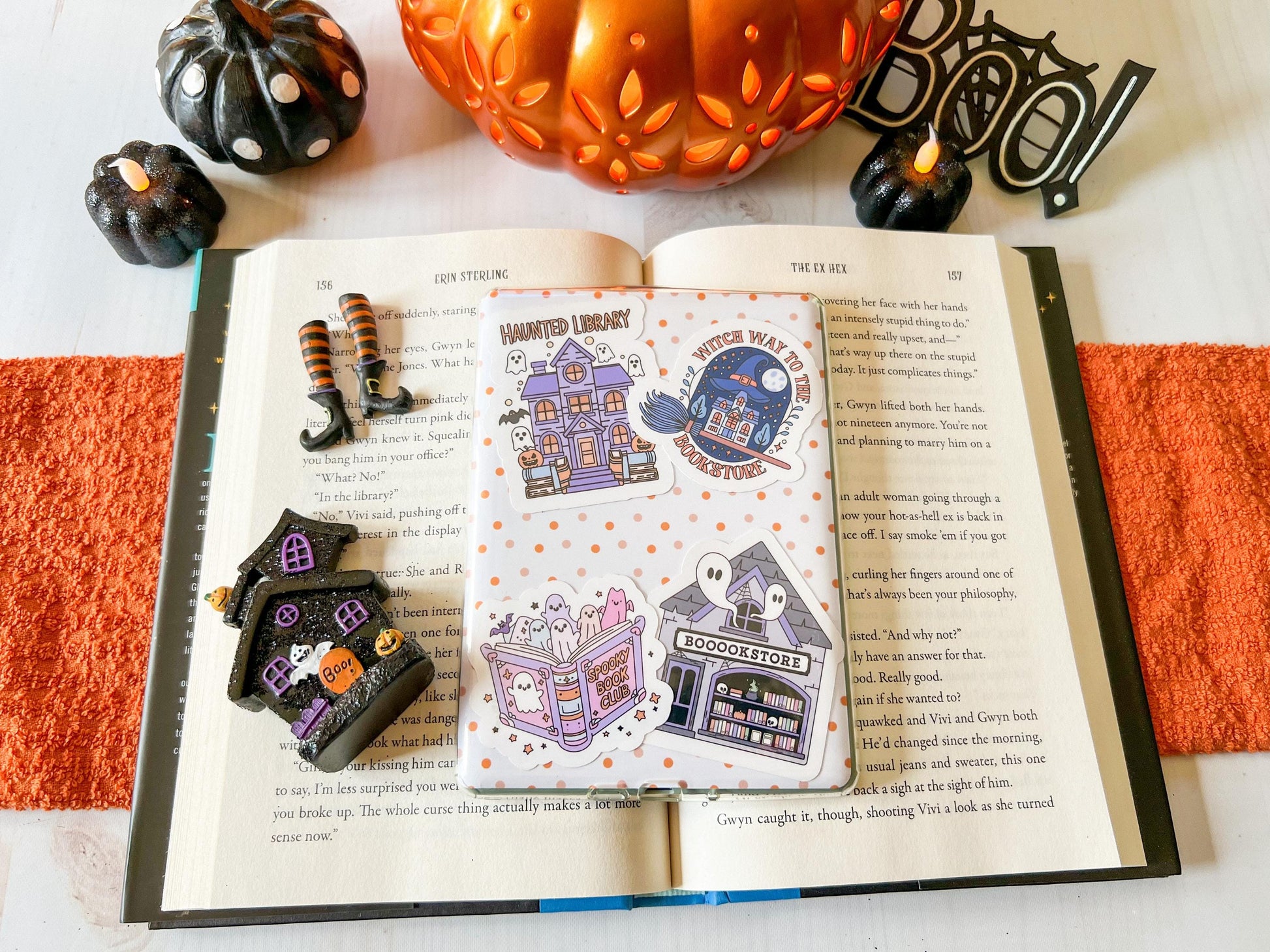 Spooky Book Club Ghosts Halloween Books Sticker