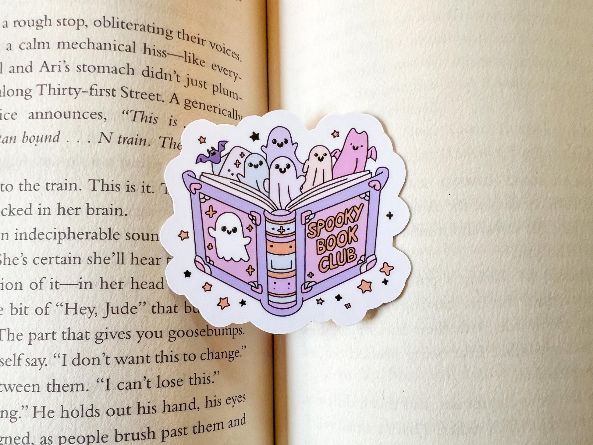 Spooky Book Club Ghosts Halloween Books Sticker