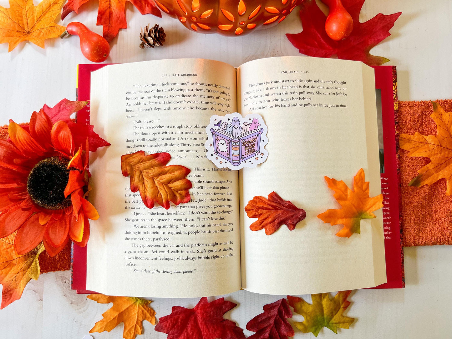 Spooky Book Club Ghosts Halloween Books Sticker