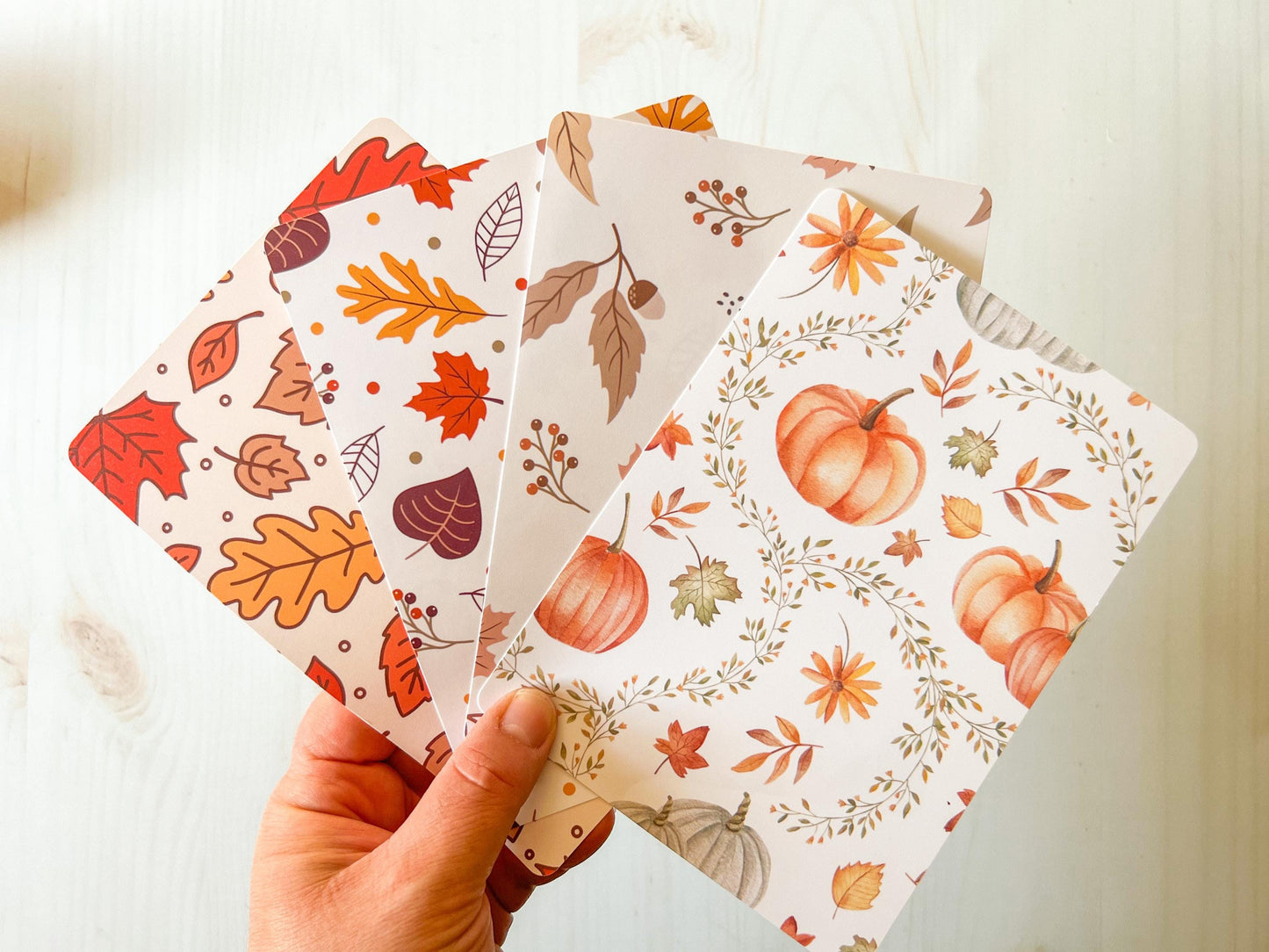 Fall Pumpkins & Leaves E-Reader Case Insert