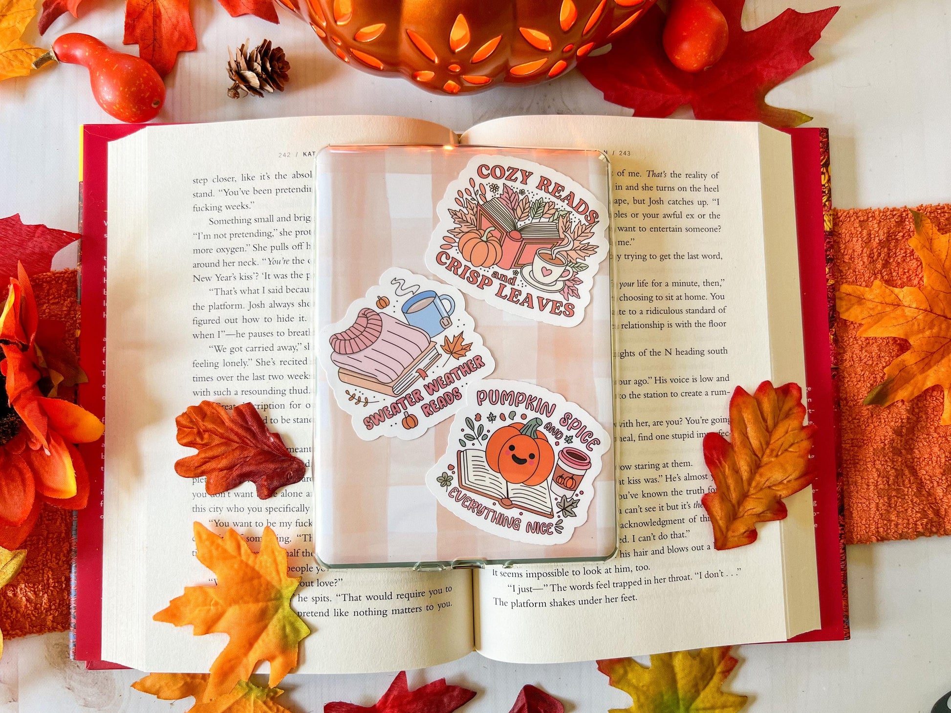 Fall Gingham Plaid E-Reader Case Insert