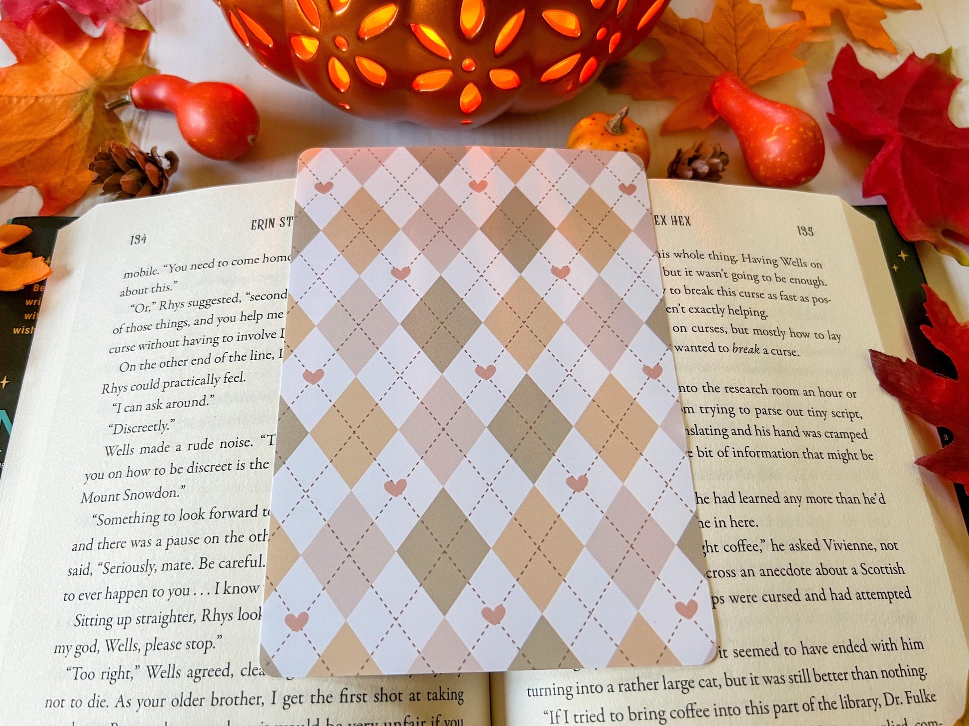 Fall Gingham Plaid E-Reader Case Insert