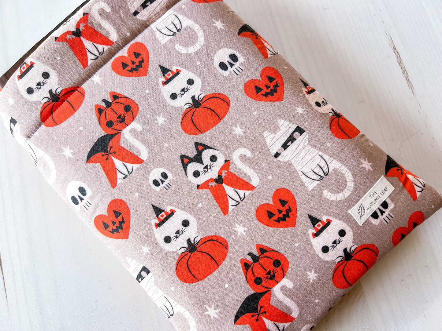 Spooky Cats with Pumpkins Halloween Book Cozy