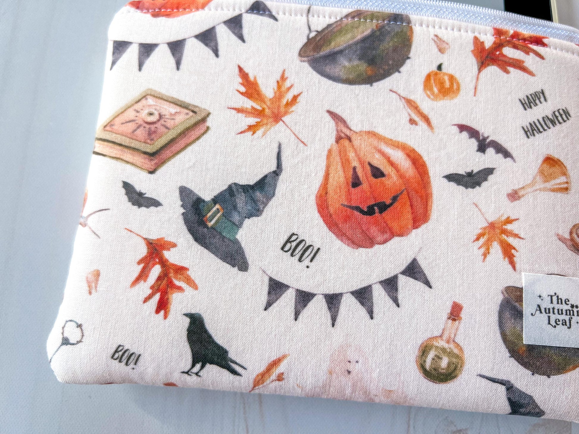Witchy Halloween Zippered E-Reader Pouch Case