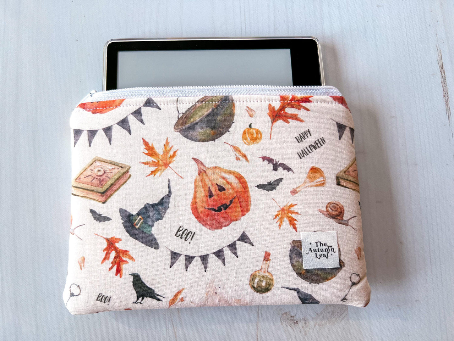 Witchy Halloween Zippered E-Reader Pouch Case