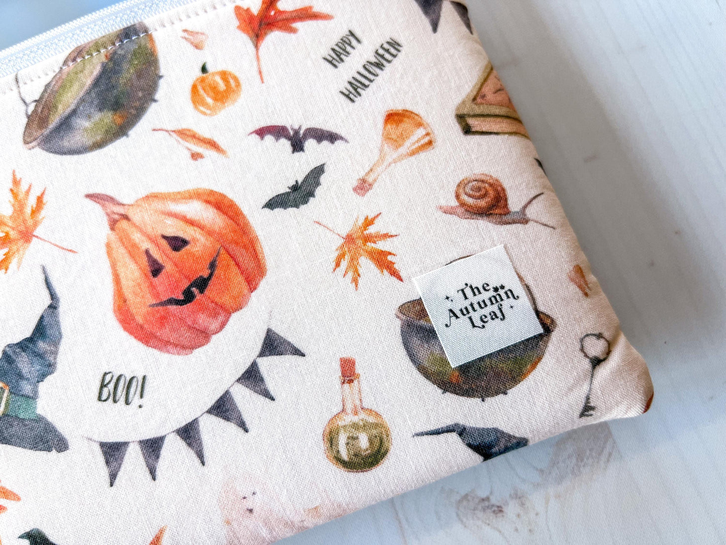 Witchy Halloween Zippered E-Reader Pouch Case