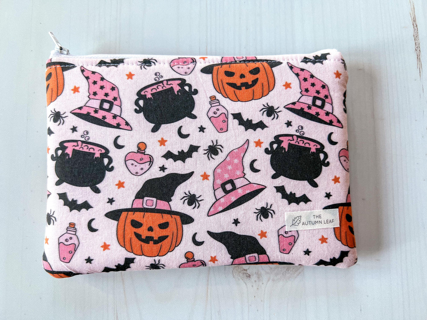 Pumpkin Witches Halloween Zippered E-Reader Pouch Case