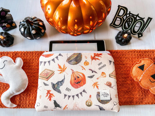 Witchy Halloween Zippered E-Reader Pouch Case
