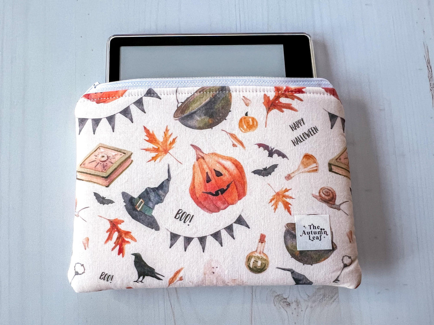 Witchy Halloween Zippered E-Reader Pouch Case