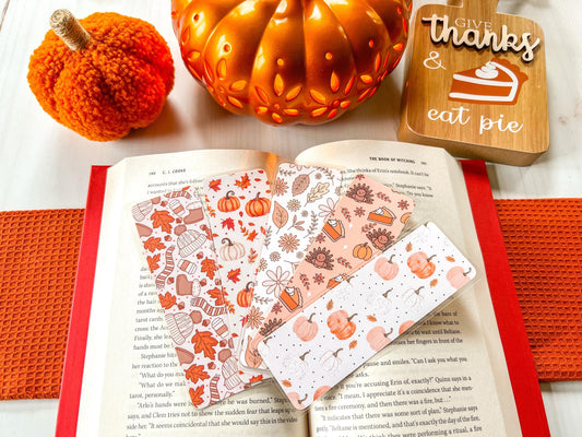 Cozy Thanksgiving Bookmark Collection | Autumn Bookmark | Bookworm Gift | Gift for Reader