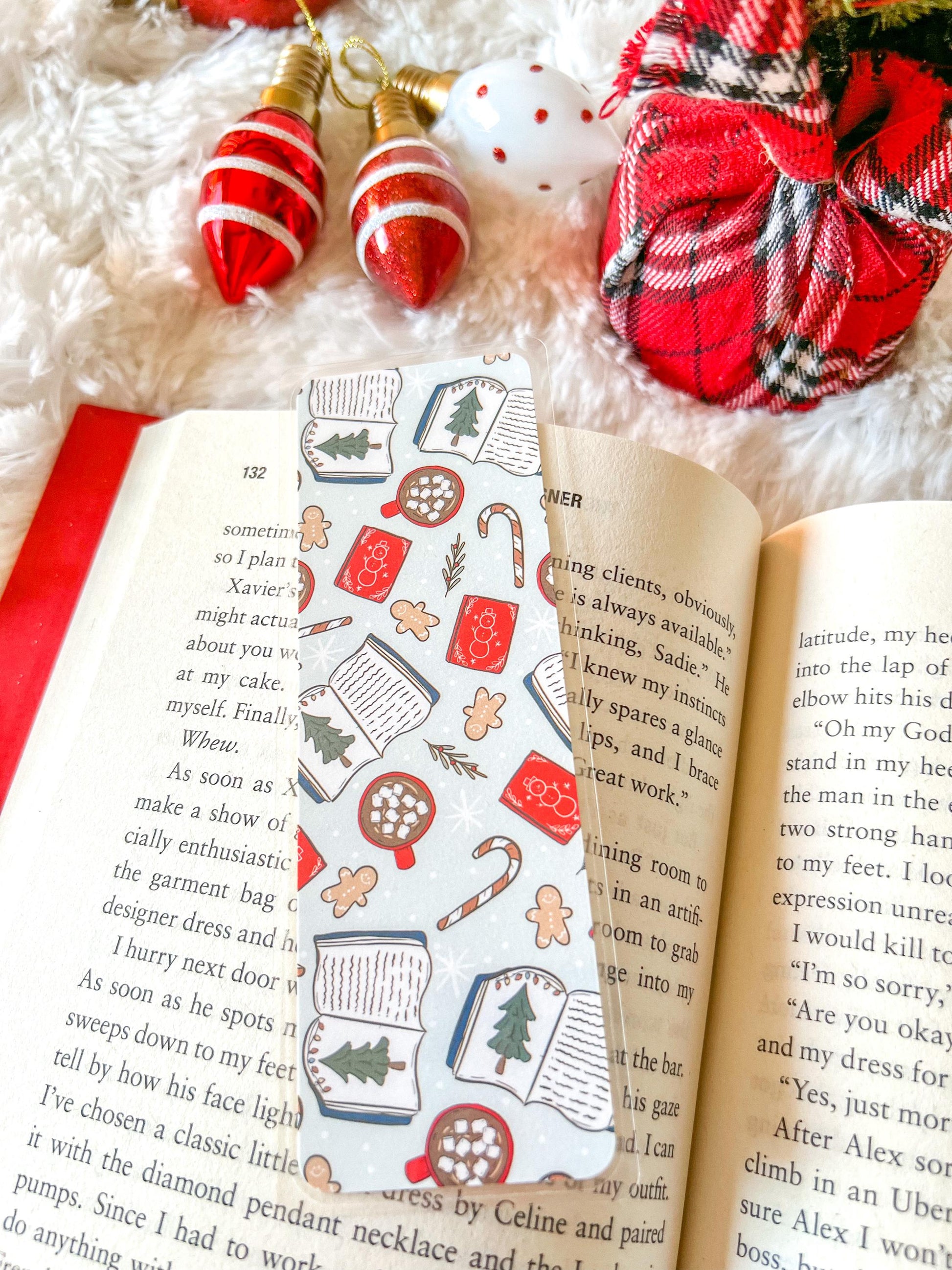 Bookmas Bookmark | Christmas Bookmark | Snow Bookmark | Holiday Bookmark | Bookworm Gift | Gift for Reader | Winter Bookmark