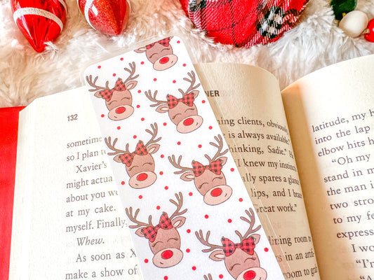 Reindeer Christmas Bookmark | Christmas Bookmark | Winter Bookmark | Bookworm Gift | Stocking Stuffer | Gift for Reader