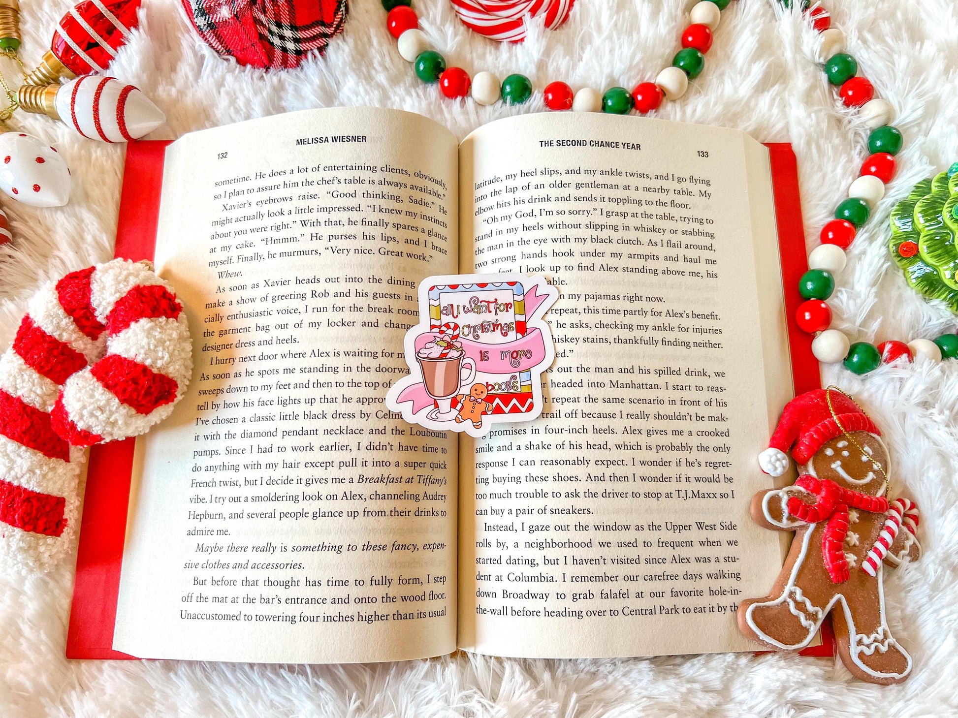 All I Want for Christmas is More Books Vinyl Sticker