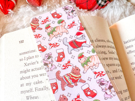 Christmas Cats Bookmark | Christmas Bookmark | Winter Bookmark | Gift for Reader | Cats Bookmark