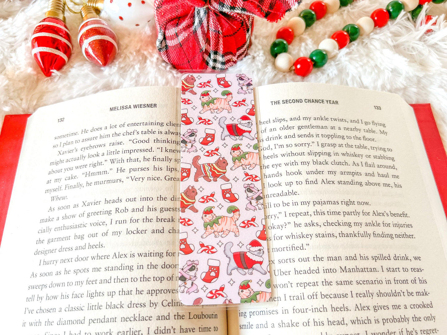 Christmas Cats Bookmark | Christmas Bookmark | Winter Bookmark | Gift for Reader | Cats Bookmark