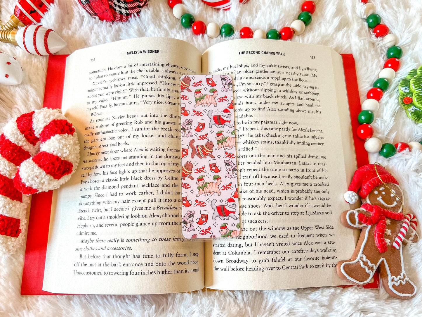 Christmas Cats Bookmark | Christmas Bookmark | Winter Bookmark | Gift for Reader | Cats Bookmark