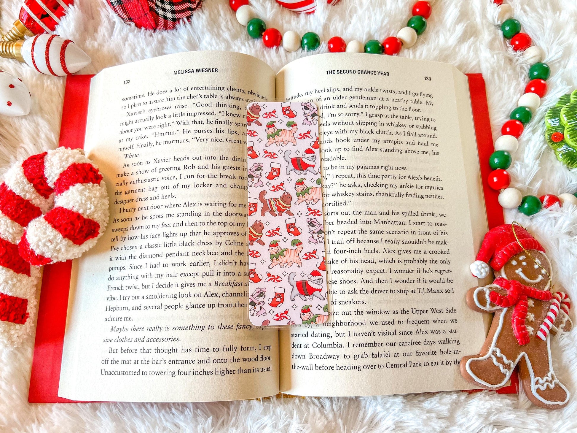 Christmas Cats Bookmark | Christmas Bookmark | Winter Bookmark | Gift for Reader | Cats Bookmark