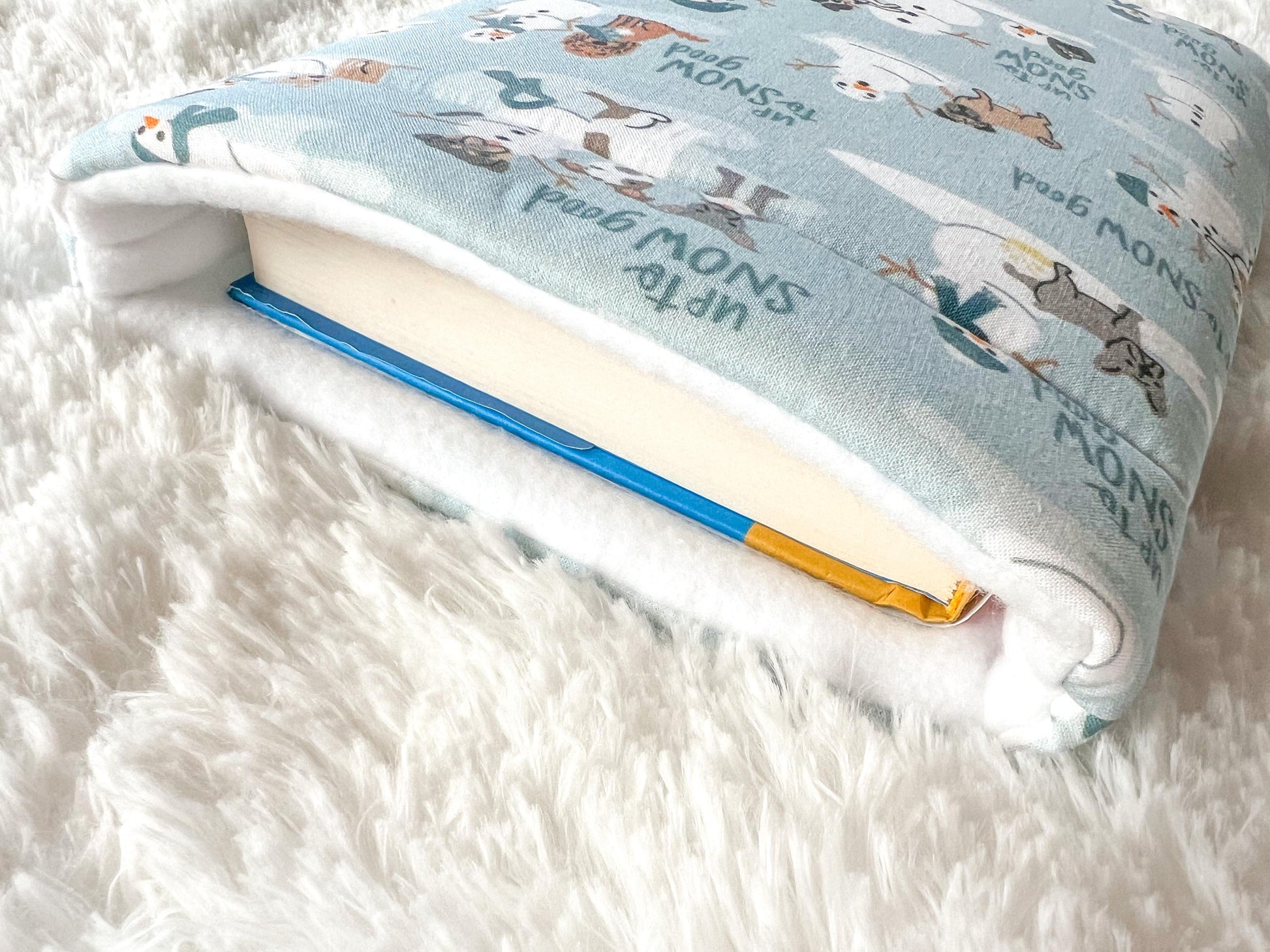 Winter Dogs Up to Snow Good Christmas Book Cozy | Christmas Book Cover | Christmas Book Protector | Dog Book Cover | Cozy Book Cover