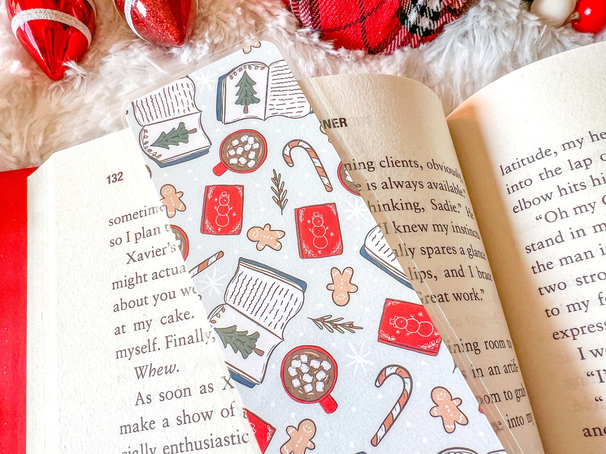 Bookmas Bookmark | Christmas Bookmark | Snow Bookmark | Holiday Bookmark | Bookworm Gift | Gift for Reader | Winter Bookmark