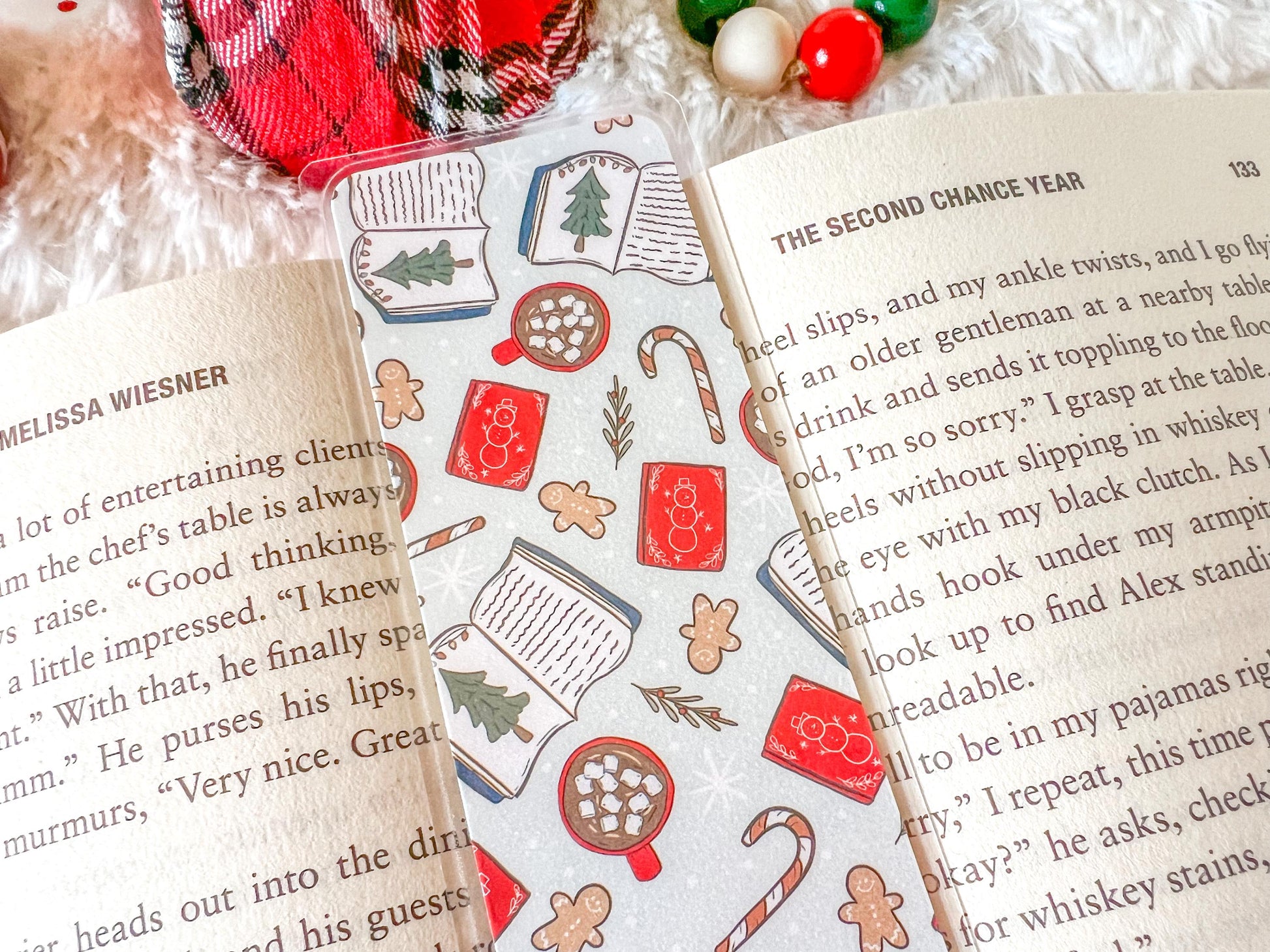Bookmas Bookmark | Christmas Bookmark | Snow Bookmark | Holiday Bookmark | Bookworm Gift | Gift for Reader | Winter Bookmark
