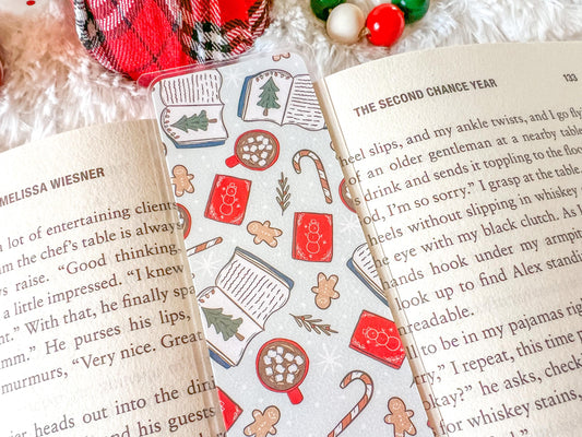 Bookmas Bookmark | Christmas Bookmark | Snow Bookmark | Holiday Bookmark | Bookworm Gift | Gift for Reader | Winter Bookmark