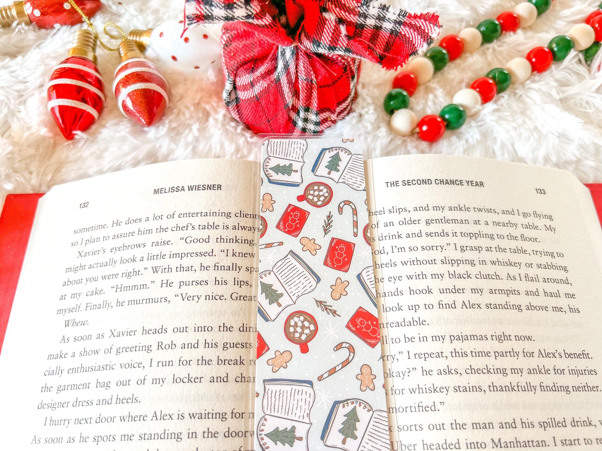 Bookmas Bookmark | Christmas Bookmark | Snow Bookmark | Holiday Bookmark | Bookworm Gift | Gift for Reader | Winter Bookmark