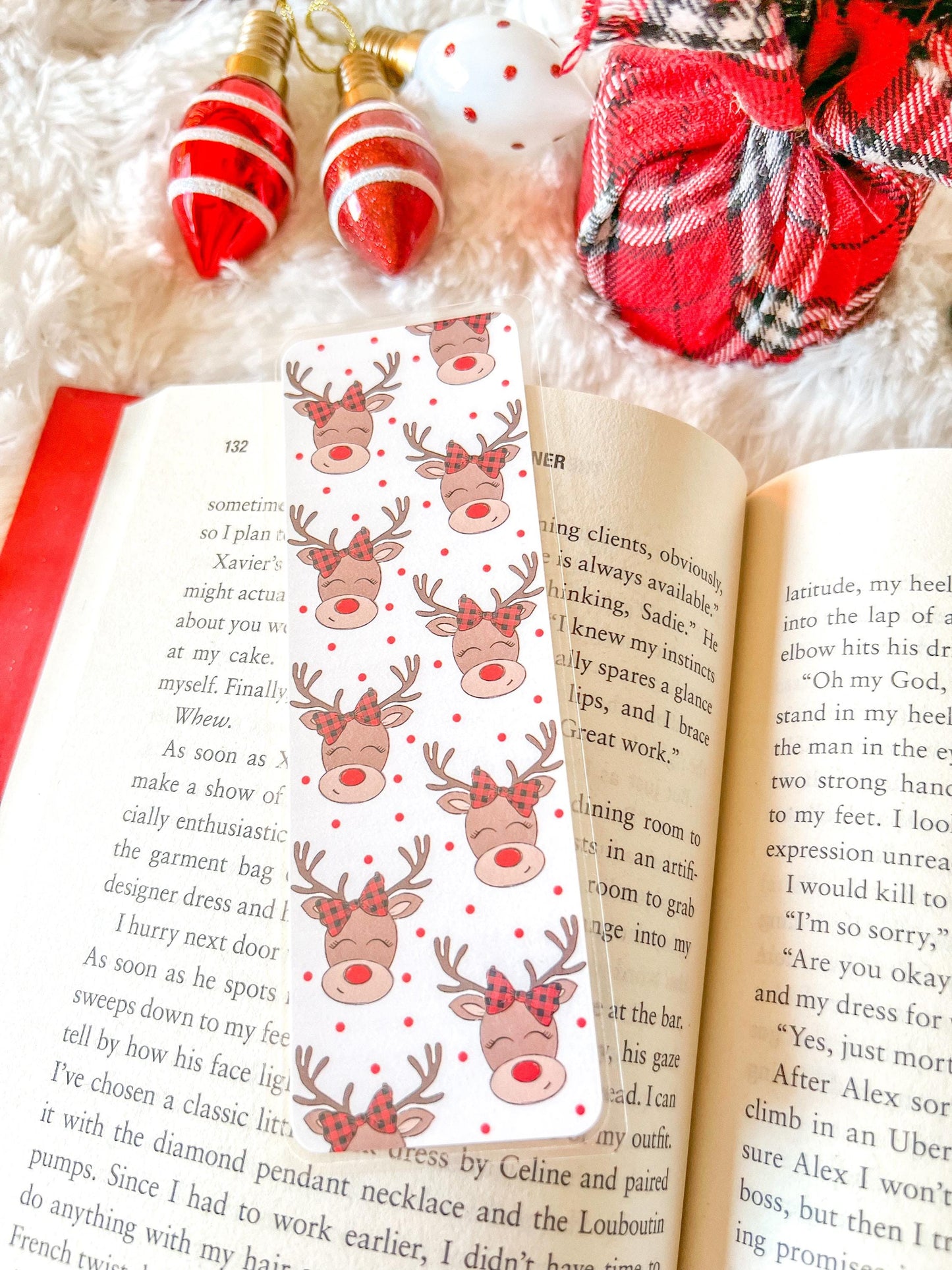 Reindeer Christmas Bookmark | Christmas Bookmark | Winter Bookmark | Bookworm Gift | Stocking Stuffer | Gift for Reader