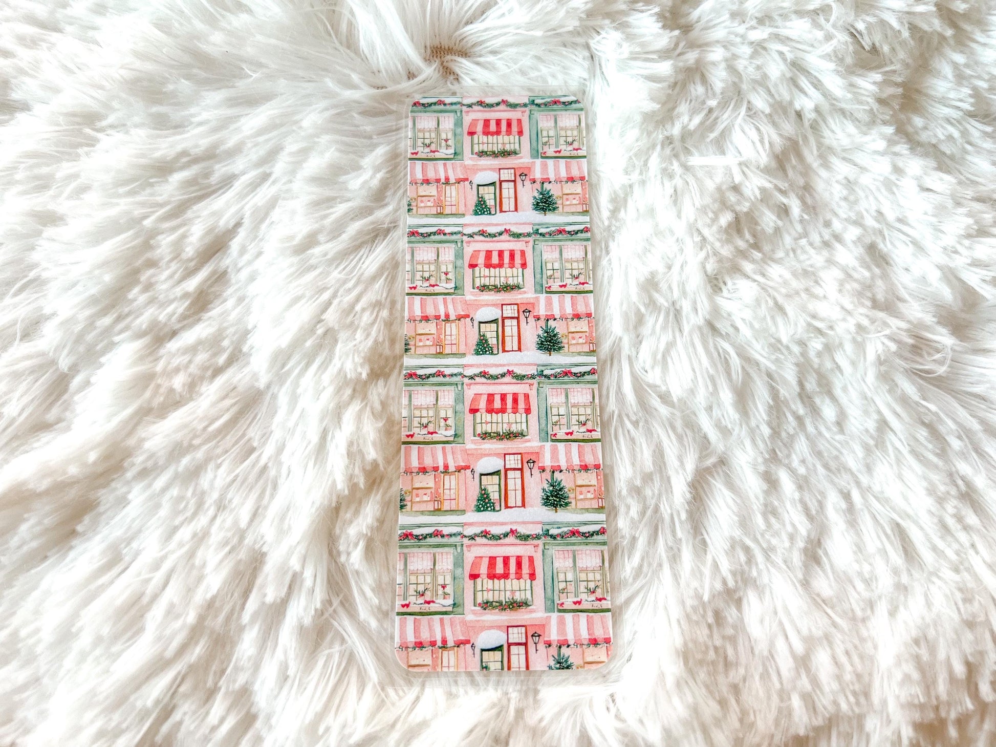 Christmas Shops Bookmark | Christmas Bookmark | Winter Bookmark | Gift for Reader | Holiday Bookmark
