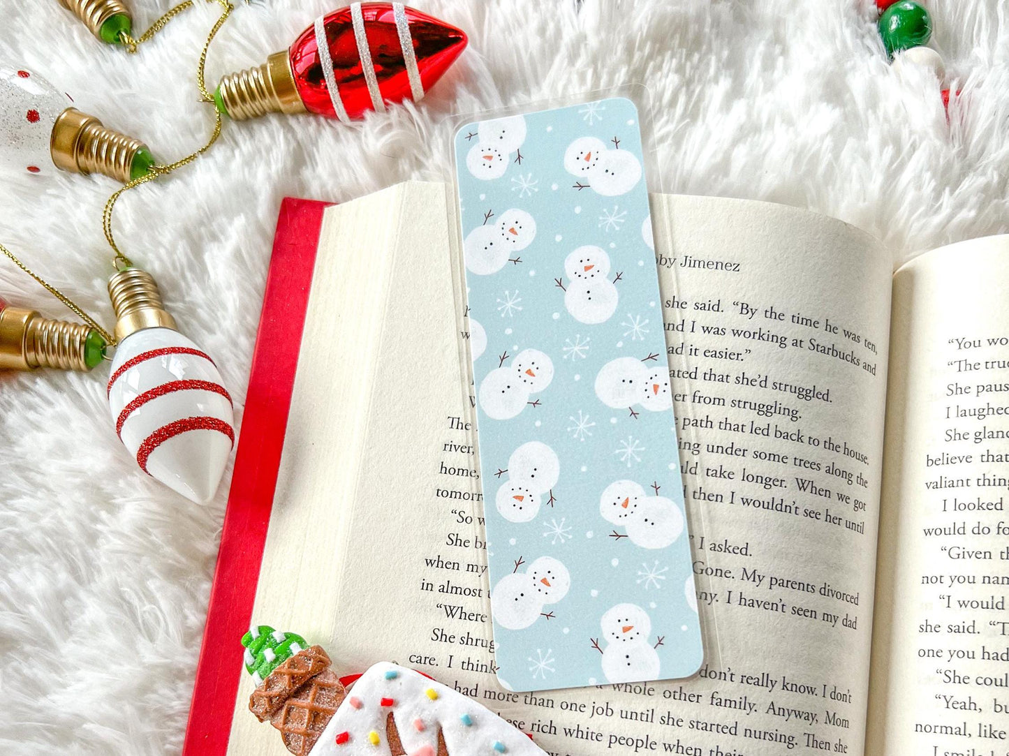 Snowmen Christmas Bookmark | Christmas Bookmark | Winter Bookmark | Gift for Reader | Snow Bookmark