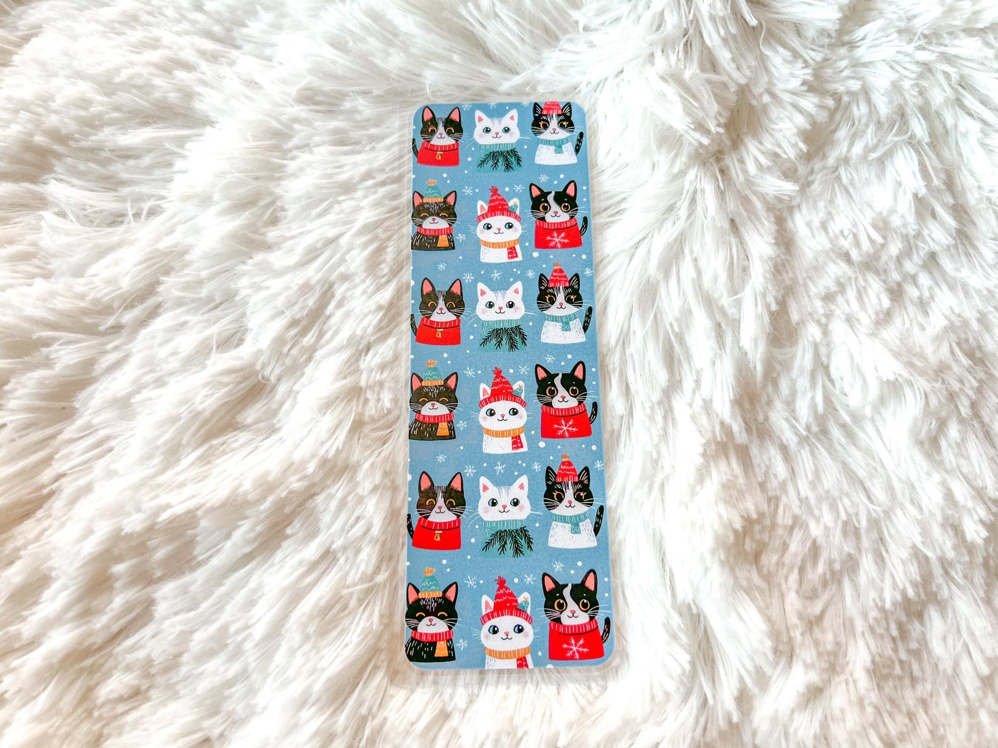 Cats with Winter Hats Christmas Bookmark | Christmas Bookmark | Winter Bookmark | Gift for Reader | Cats Bookmark