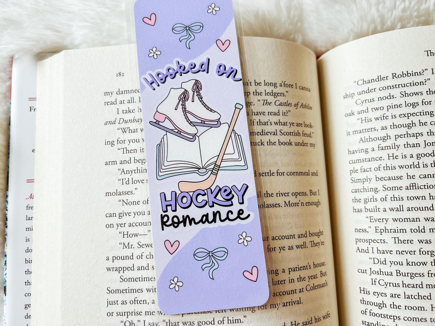 Hockey Romance Bookmark | Winter Bookmark | Gift for Reader | Ice Skating Bookmark | Hockey Bookmark | Romance Book Bookmark