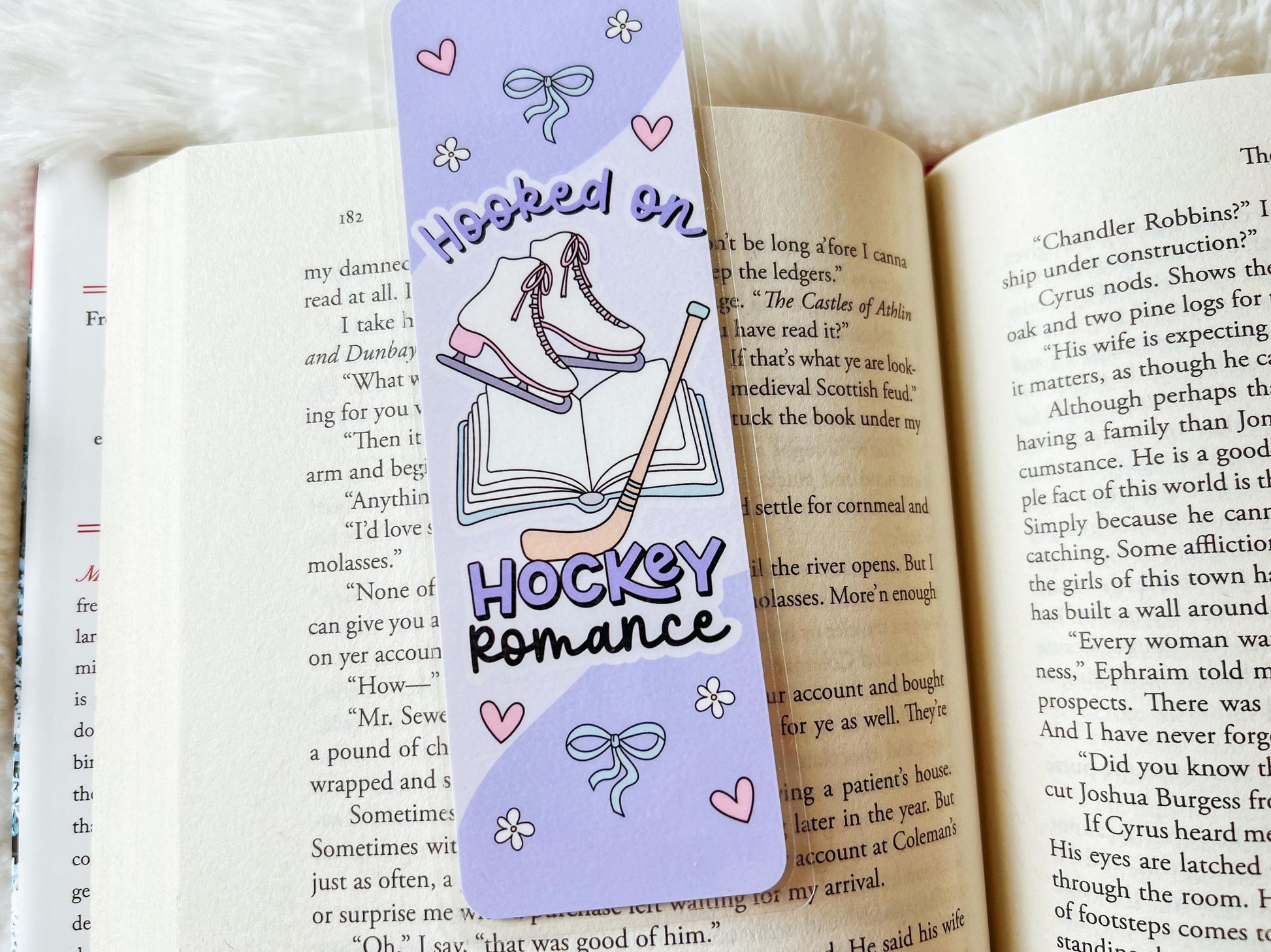 Hockey Romance Bookmark | Winter Bookmark | Gift for Reader | Ice Skating Bookmark | Hockey Bookmark | Romance Book Bookmark
