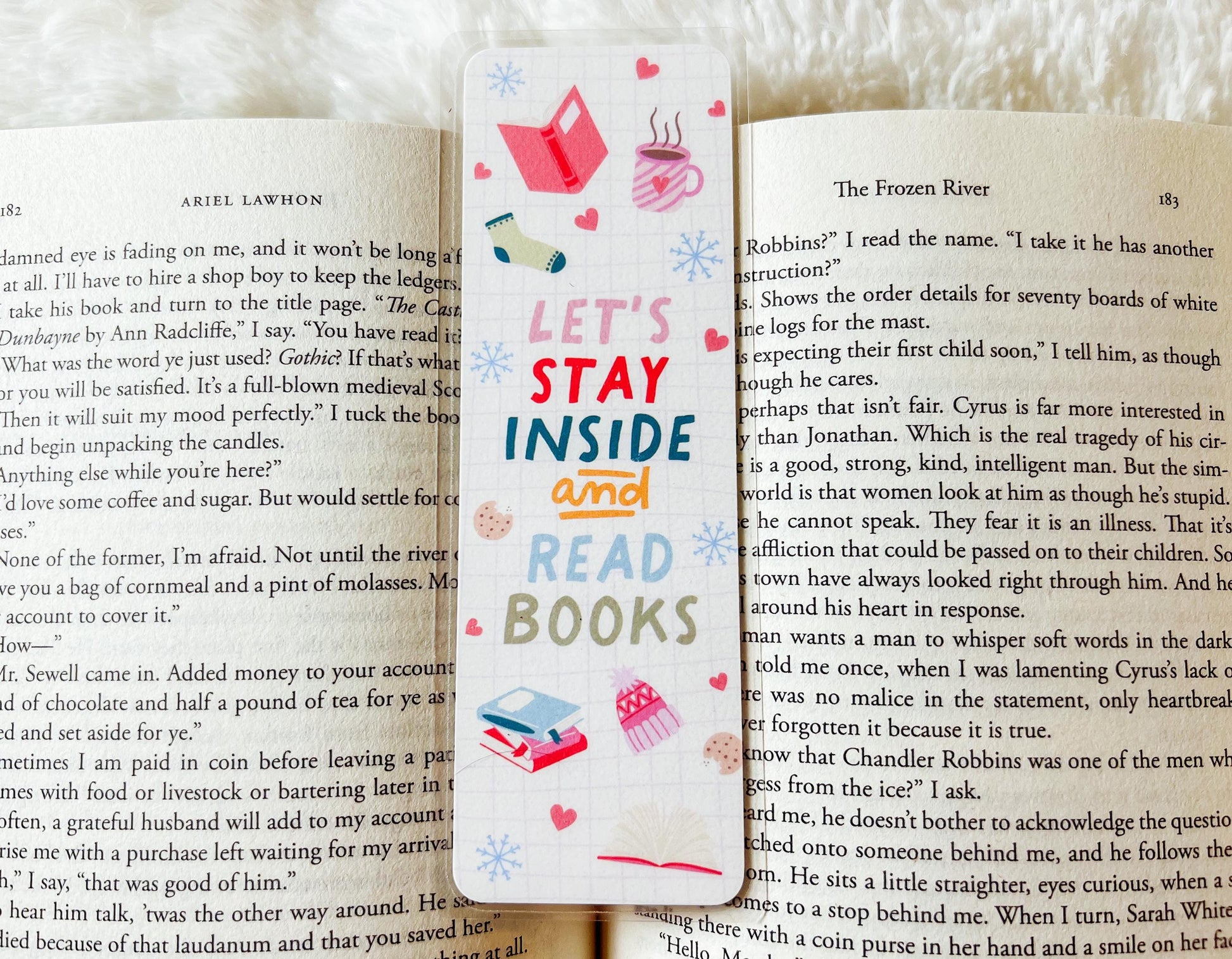 Stay Inside and Read Books Winter Bookmark | Christmas Bookmark | Winter Bookmark | Gift for Reader | Winter Bookmark | Books Bookmark