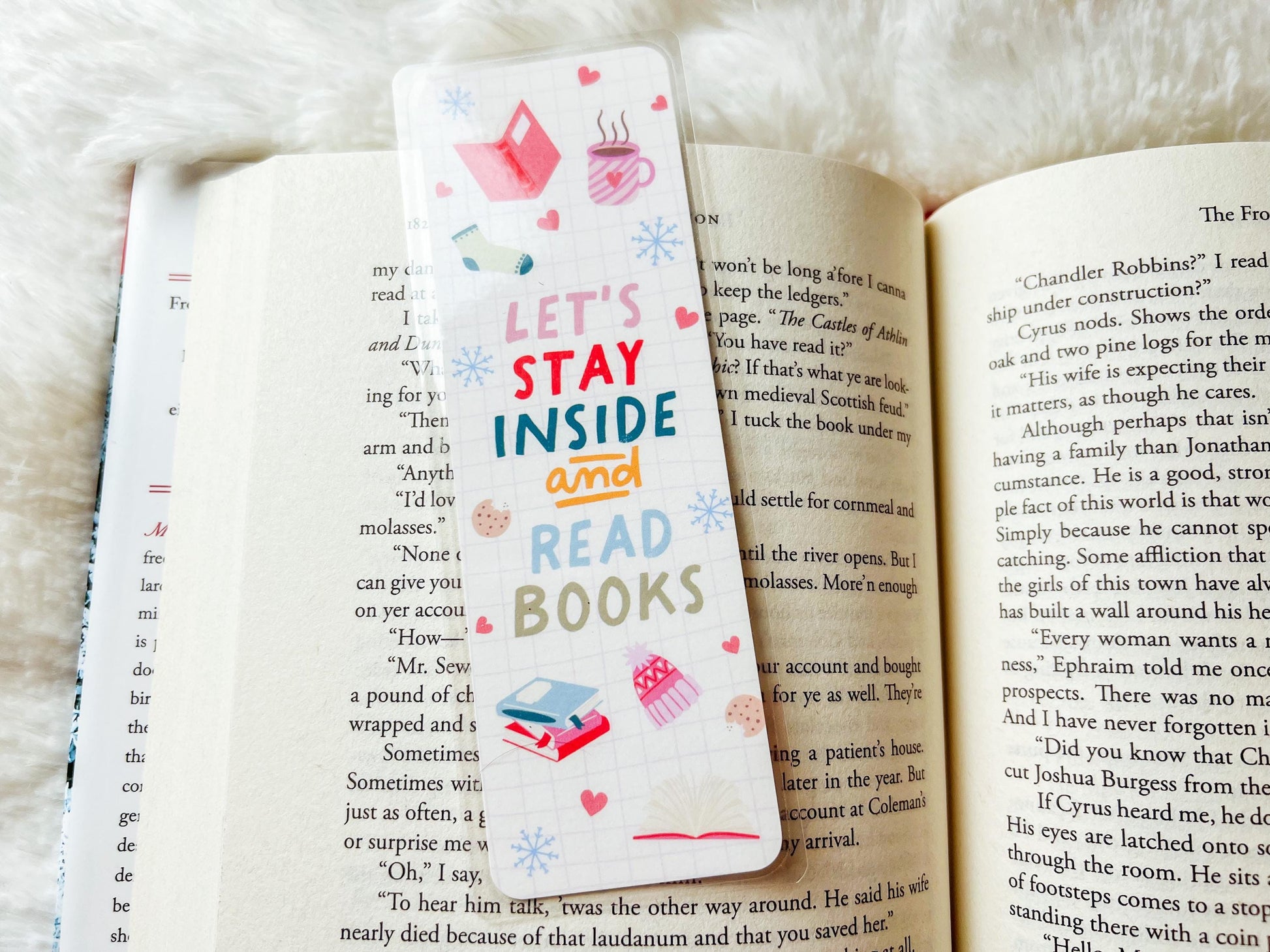 Stay Inside and Read Books Winter Bookmark | Christmas Bookmark | Winter Bookmark | Gift for Reader | Winter Bookmark | Books Bookmark