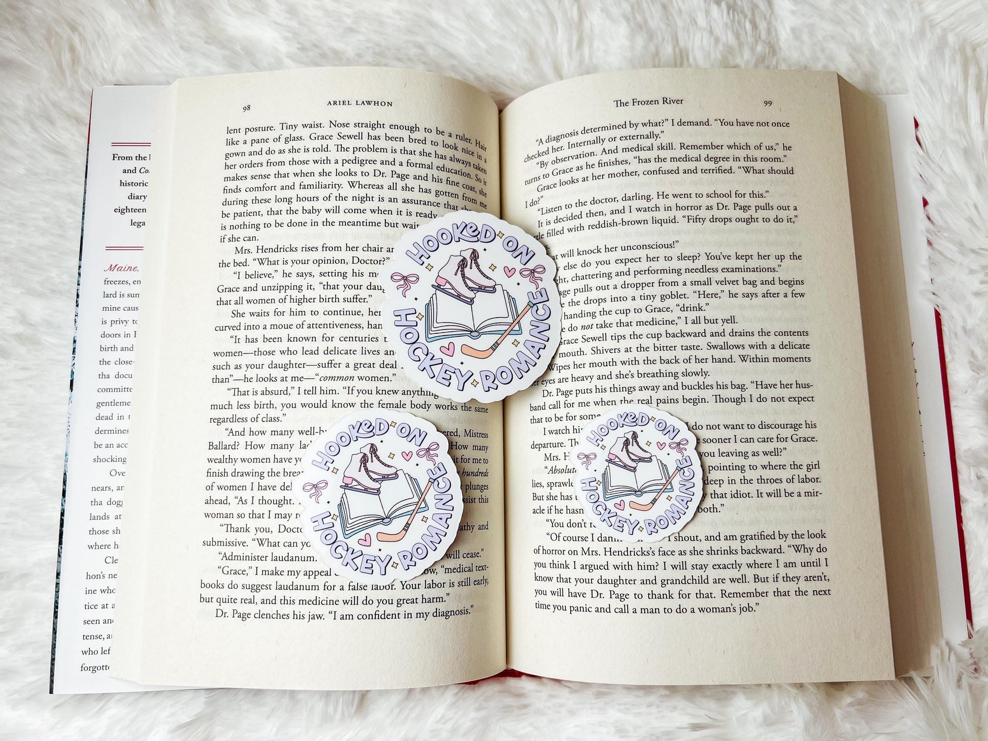 Hockey Romance Vinyl Bookish Sticker | Hockey Sticker | Winter Sticker | Vinyl Sticker | Bookish Sticker | Book Lover Gift | Bookish Merch