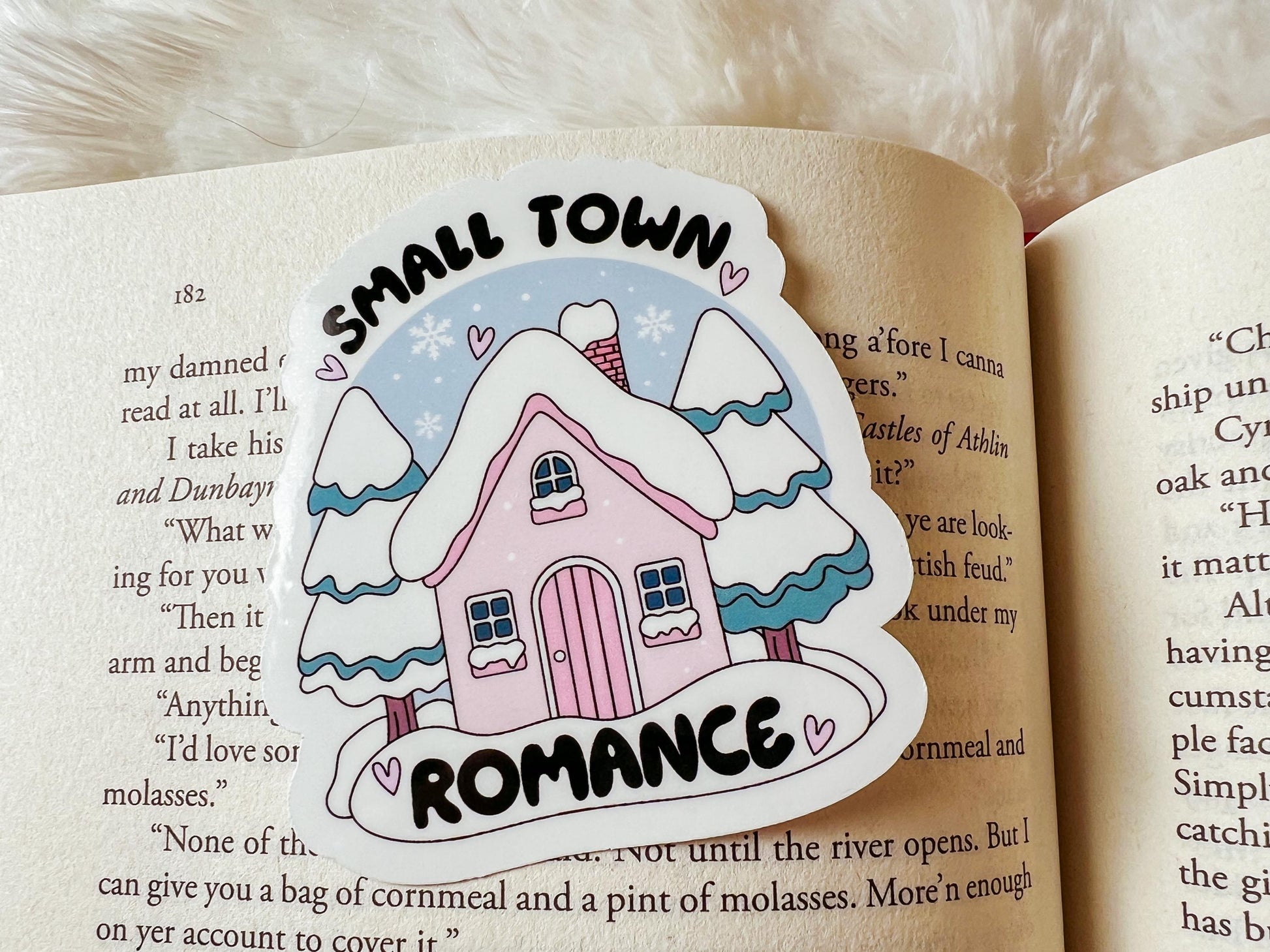 Small Town Romance Book Sticker | Winter Sticker | Vinyl Sticker | Bookish Sticker | Book Lover Gift | Bookish Merch | Reading Sticker