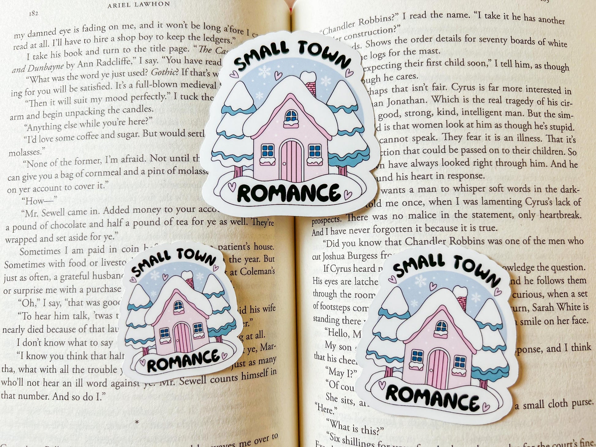 Small Town Romance Book Sticker | Winter Sticker | Vinyl Sticker | Bookish Sticker | Book Lover Gift | Bookish Merch | Reading Sticker