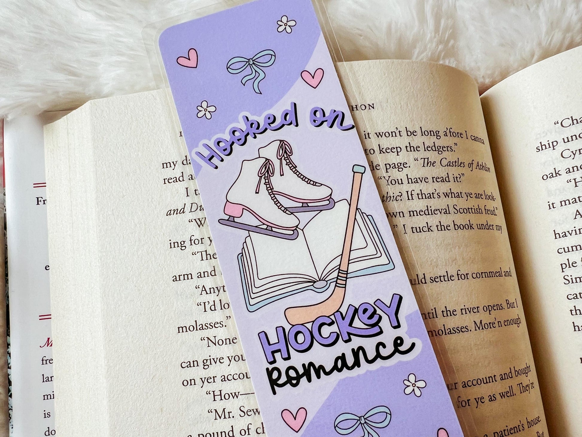 Hockey Romance Bookmark | Winter Bookmark | Gift for Reader | Ice Skating Bookmark | Hockey Bookmark | Romance Book Bookmark