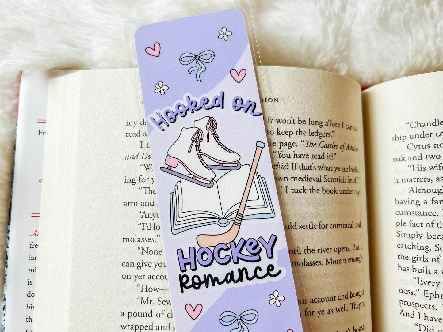 Hockey Romance Bookmark | Winter Bookmark | Gift for Reader | Ice Skating Bookmark | Hockey Bookmark | Romance Book Bookmark