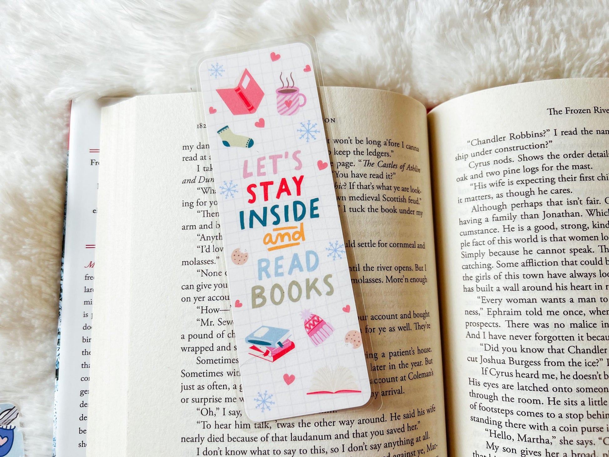 Stay Inside and Read Books Winter Bookmark | Christmas Bookmark | Winter Bookmark | Gift for Reader | Winter Bookmark | Books Bookmark
