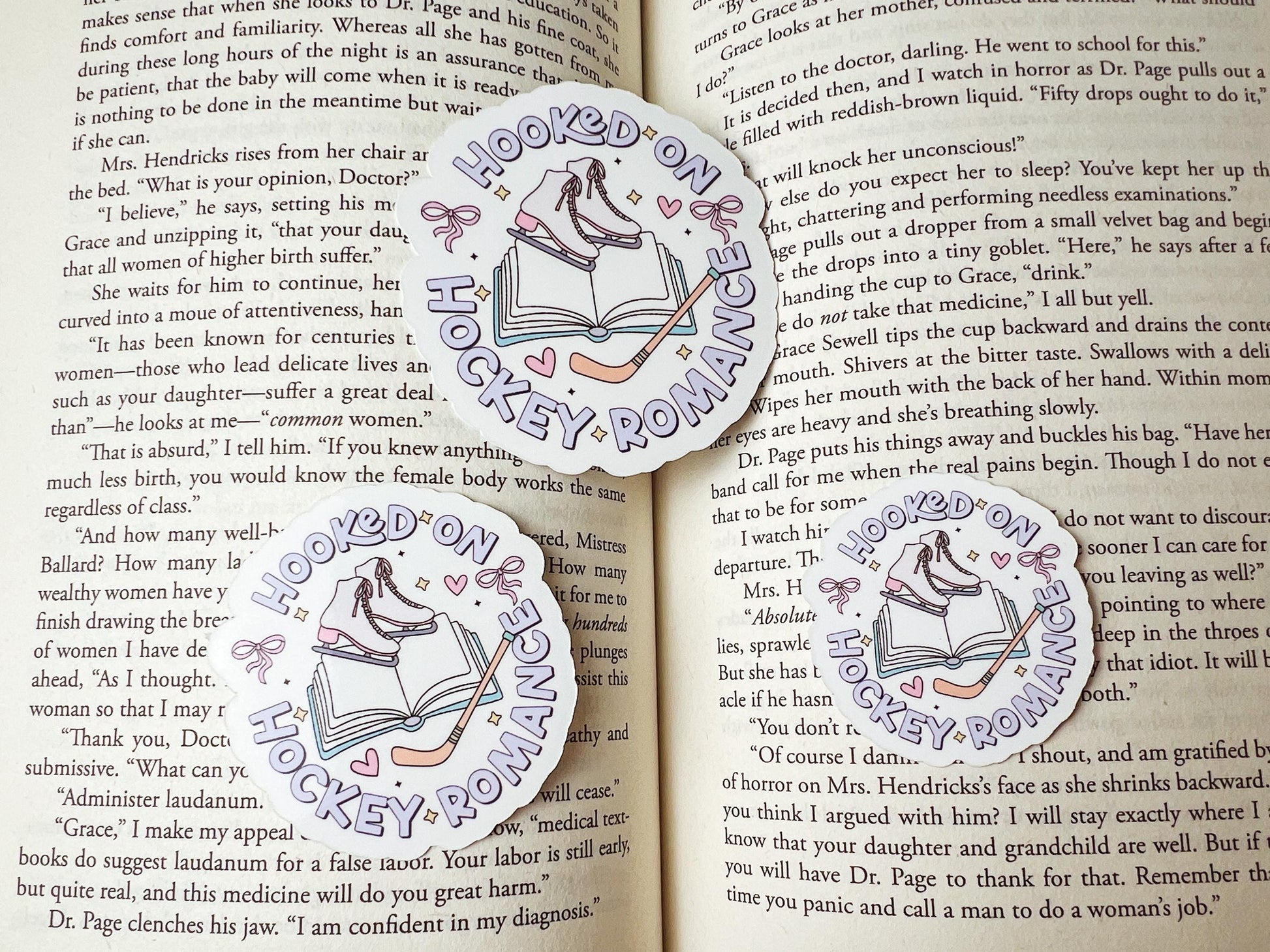 Hockey Romance Vinyl Bookish Sticker | Hockey Sticker | Winter Sticker | Vinyl Sticker | Bookish Sticker | Book Lover Gift | Bookish Merch