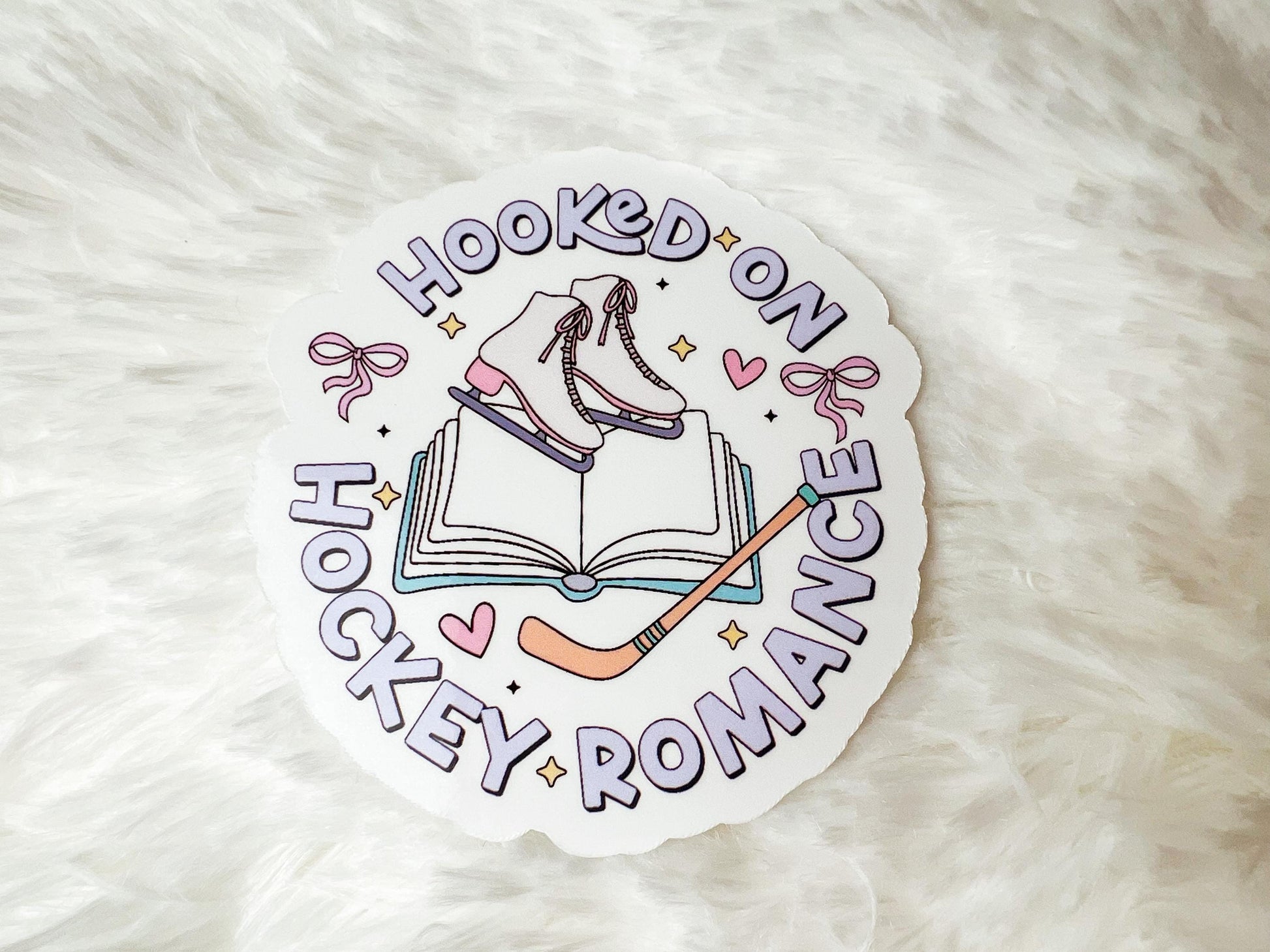 Hockey Romance Vinyl Bookish Sticker | Hockey Sticker | Winter Sticker | Vinyl Sticker | Bookish Sticker | Book Lover Gift | Bookish Merch