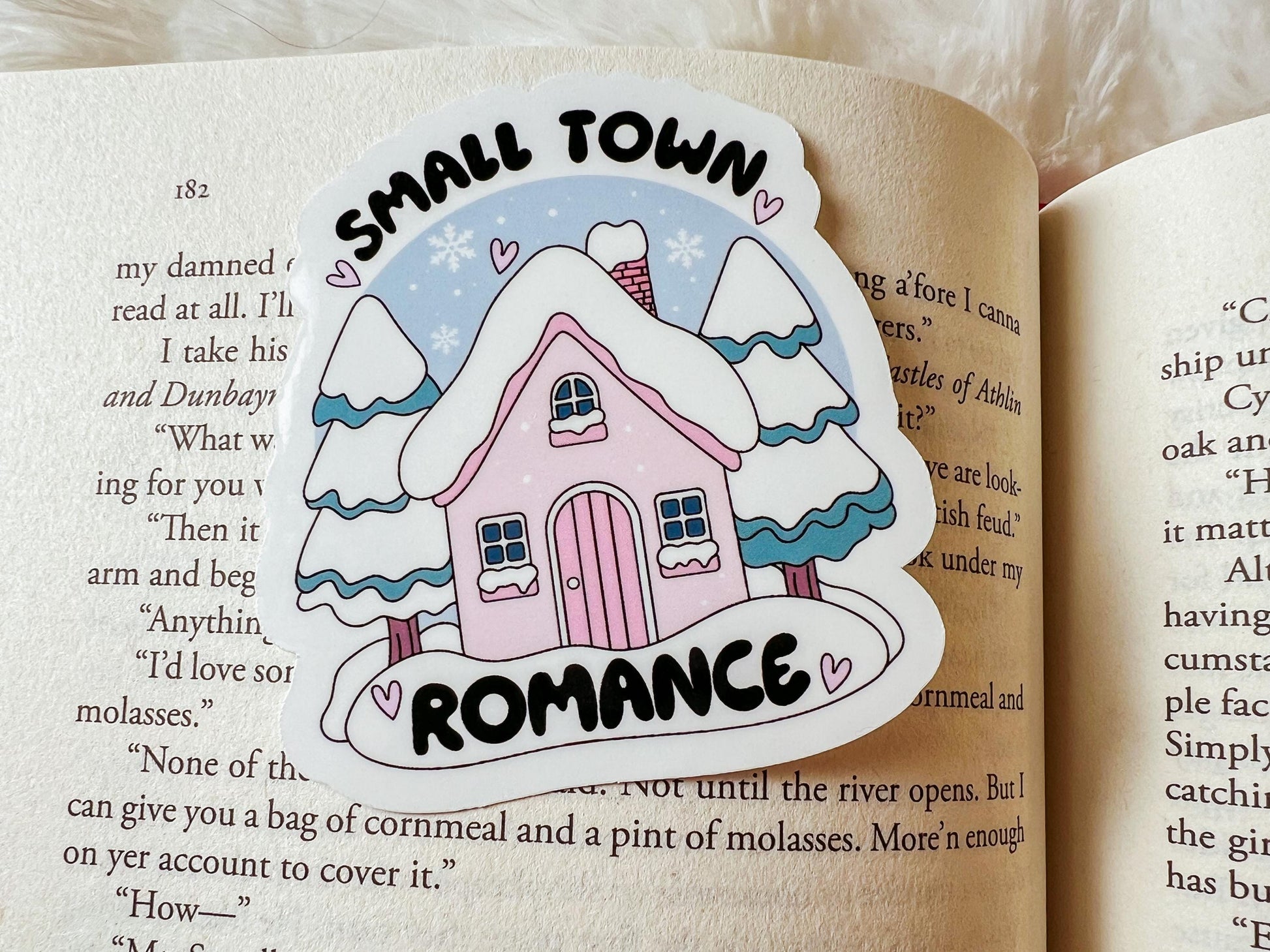 Small Town Romance Book Sticker | Winter Sticker | Vinyl Sticker | Bookish Sticker | Book Lover Gift | Bookish Merch | Reading Sticker