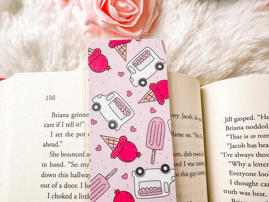 Valentine's Day Ice Cream Cones, Popsicles, and Ice Cream Trucks Bookmark | Valentine's Day Bookmark | Gift for Reader | Ice Cream Bookmark