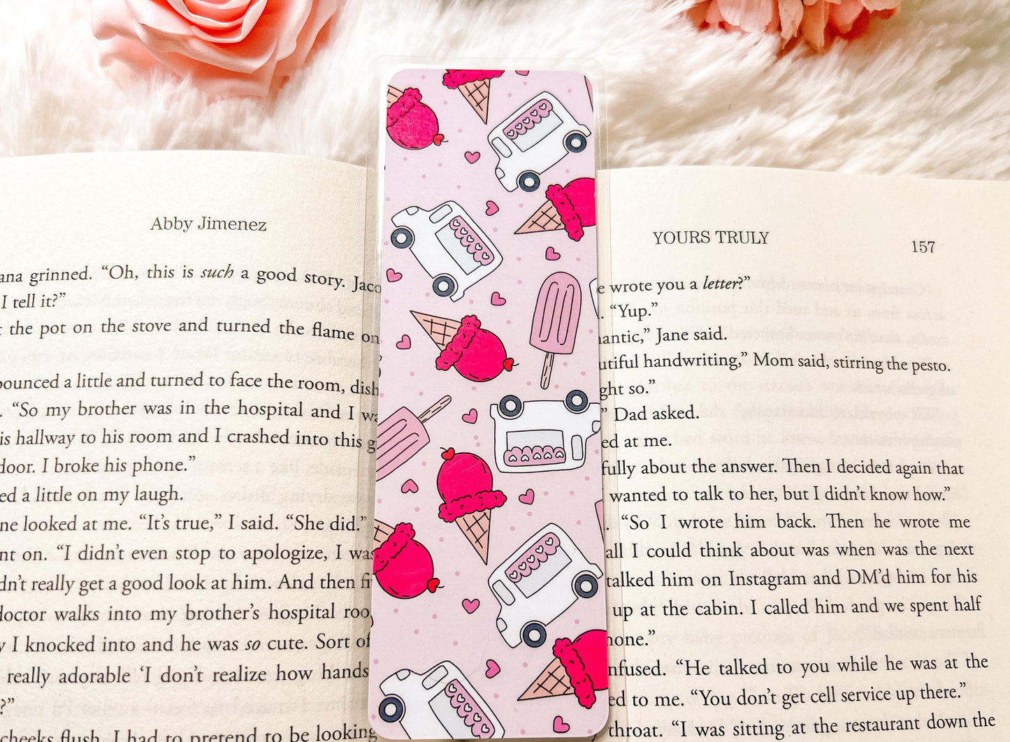 Valentine's Day Ice Cream Cones, Popsicles, and Ice Cream Trucks Bookmark | Valentine's Day Bookmark | Gift for Reader | Ice Cream Bookmark