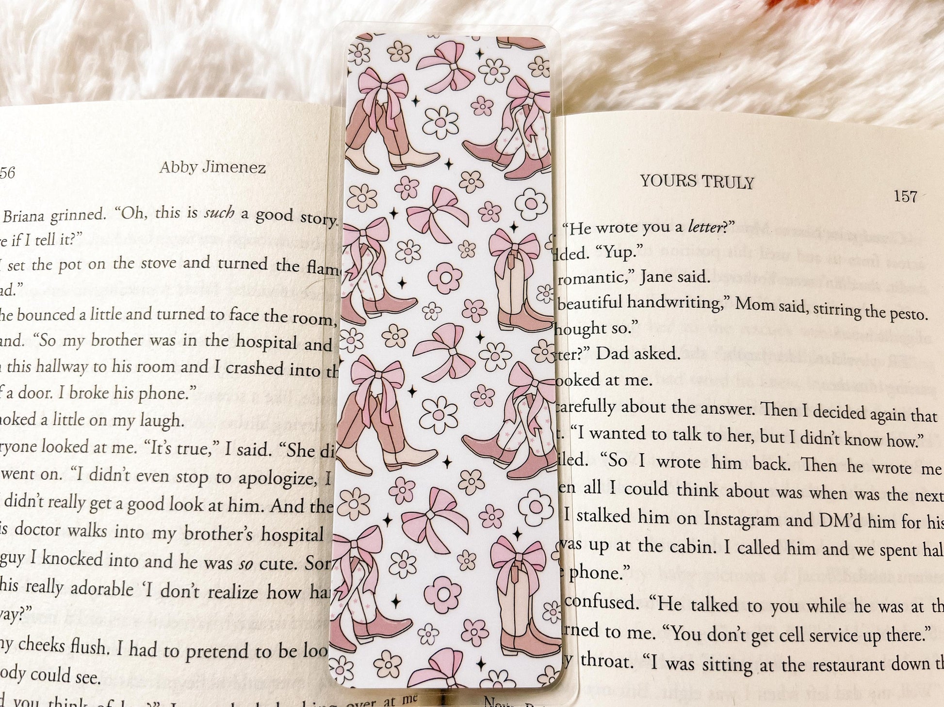 Coquette Cowgirl Boots Bookmark | Valentine's Day Bookmark | Gift for Reader | Bookish Bookmark | Book Lover Bookmark