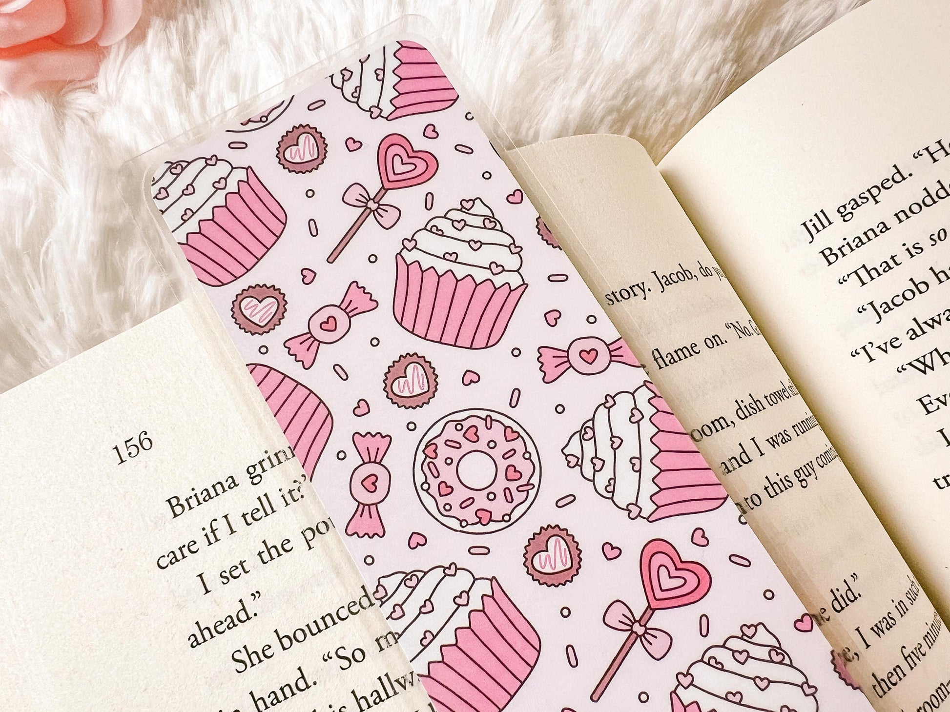 Valentine's Day Cupcakes & Donuts Bookmark | Valentine's Day Bookmark | Donuts Bookmark | Gift for Reader | Cupcake Bookmark