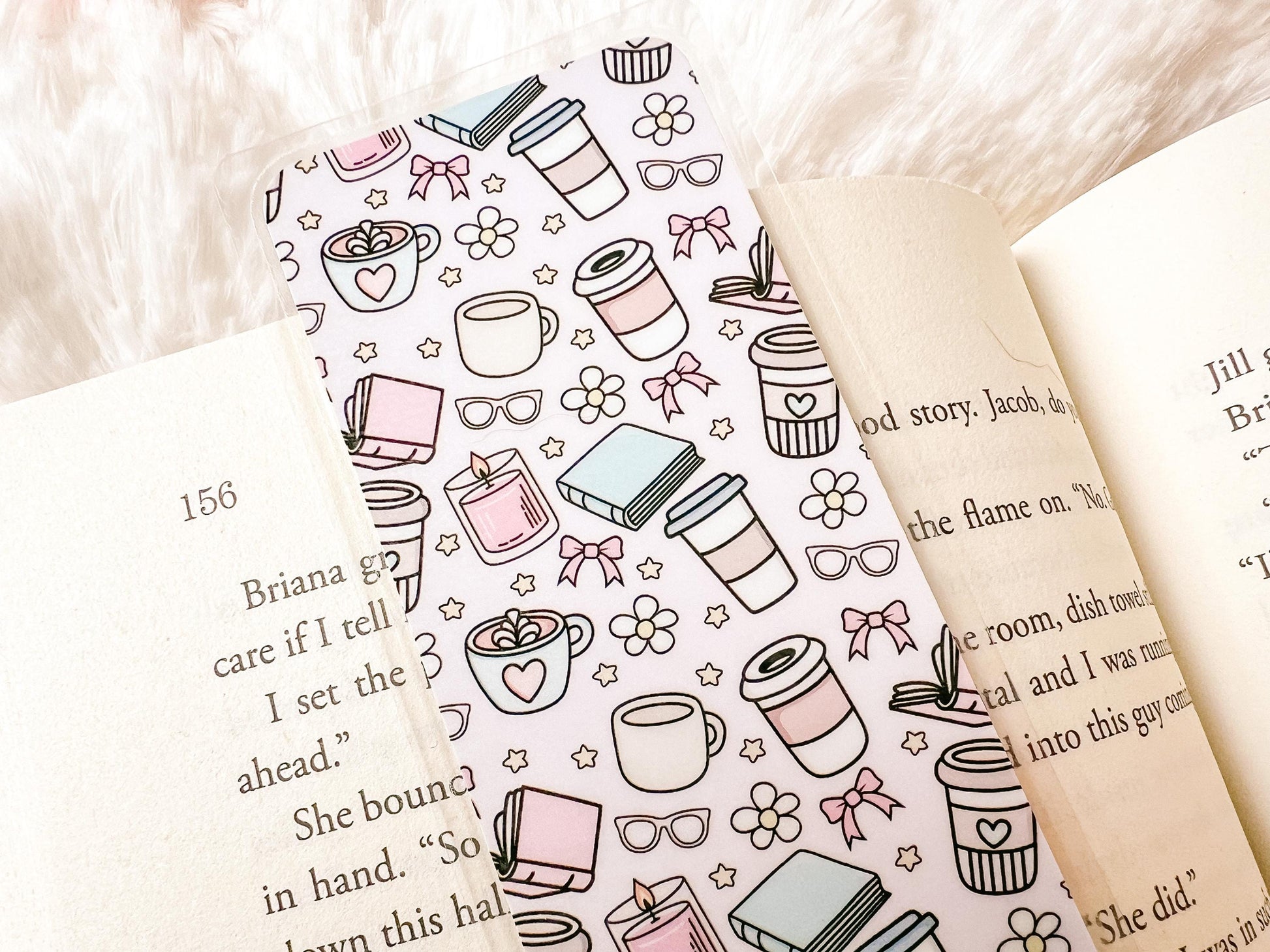 Books & Coffee Bookmark Collection | Valentine's Day Bookmark | Gift for Reader | Coffee Bookmark | Bookish Bookmark